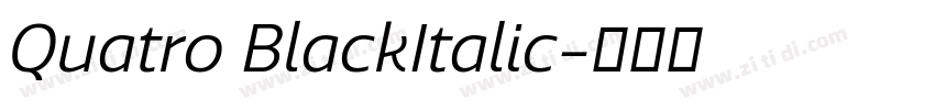 Quatro BlackItalic字体转换